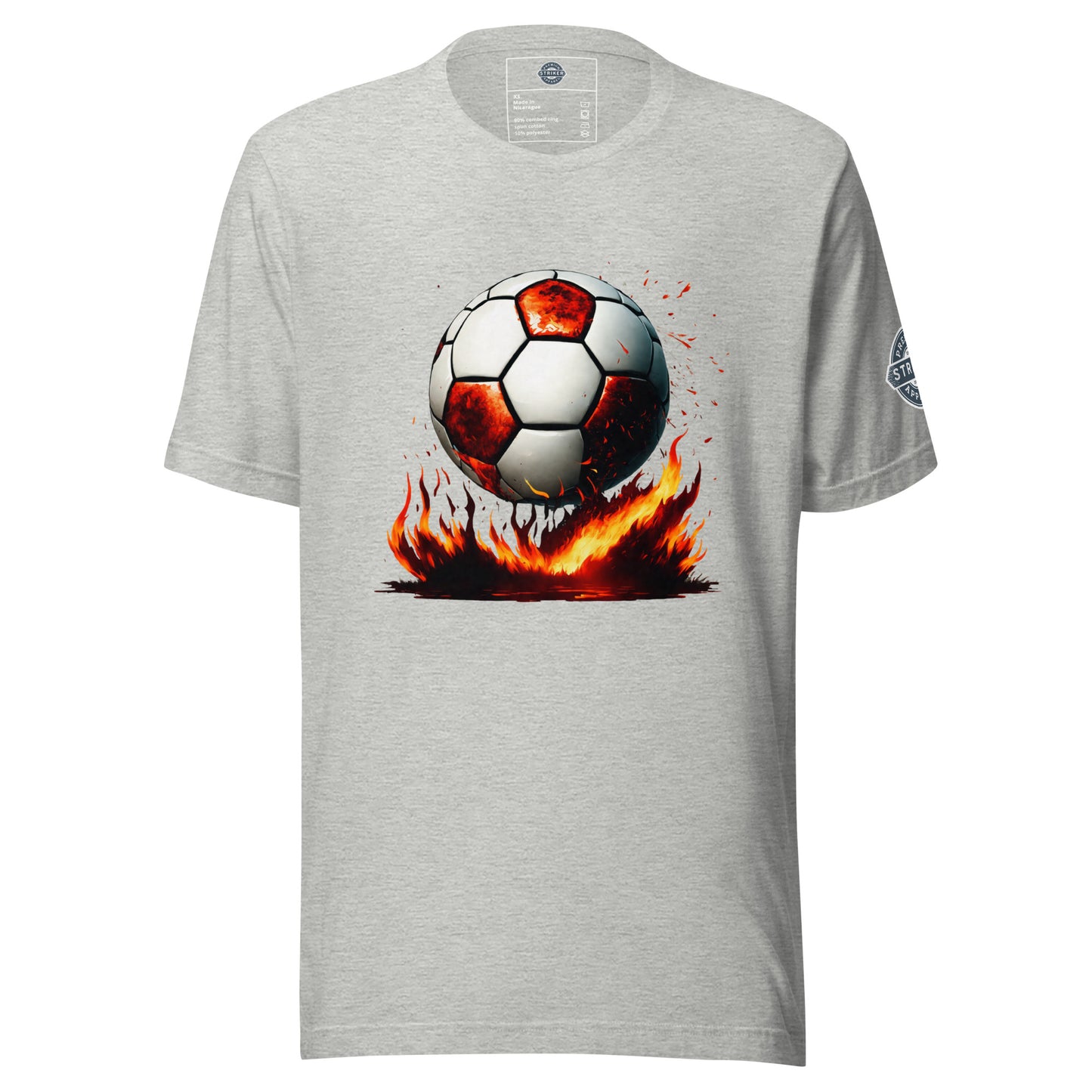 Burning Soccer Ball Unisex t-shirt