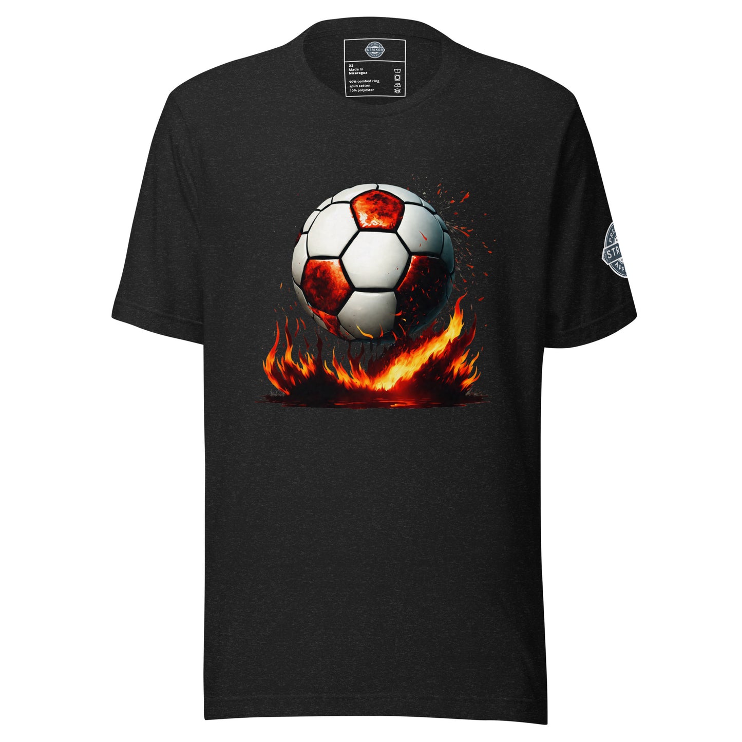 Burning Soccer Ball Unisex t-shirt